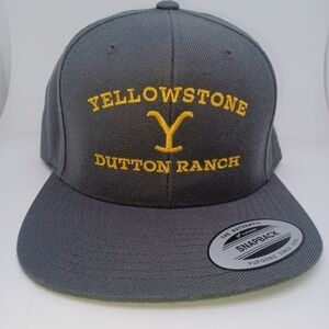 YELLOWSTONE Dutton Ranch Baseball Cap Hat Adjustable Black/Yellow Paramount  New
